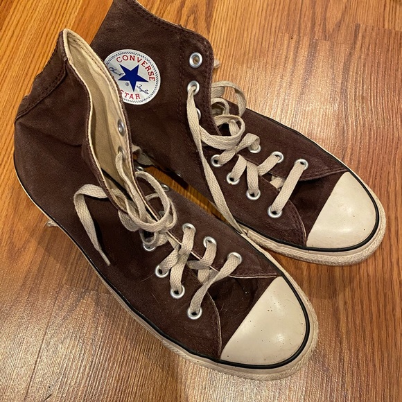 brown converse poshmark